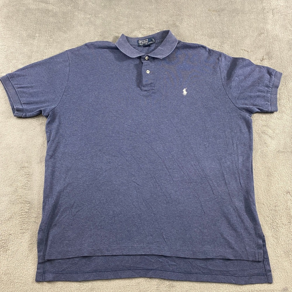 Polo Ralph Lauren Polo Shirt Mens Size L Blue Short Sleeve Classic Fit Casual